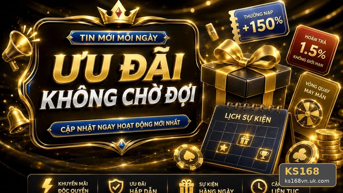 Khuyến Mãi KS168 Tại ks168vn.uk.com: Đọc Chi Tiết Giao Diện Tin Mới, Ưu Đãi Và Điều Kiện Nhận Thưởng – Góc Kiểm Chứng Theo Tên Miền Nhấn Mạnh Đọc Kỹ Điều Kiện Doanh Thu Trước Khi Nhận Ưu Đãi